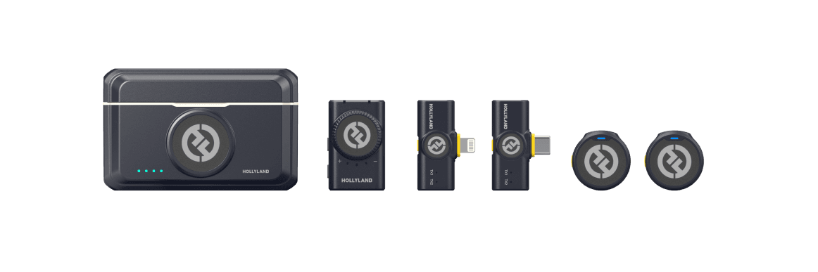Hollyland LARK M2 Combo wireless microphone kit in black