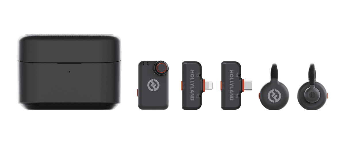 Hollyland LARK M2S Combo wireless microphone kit in black