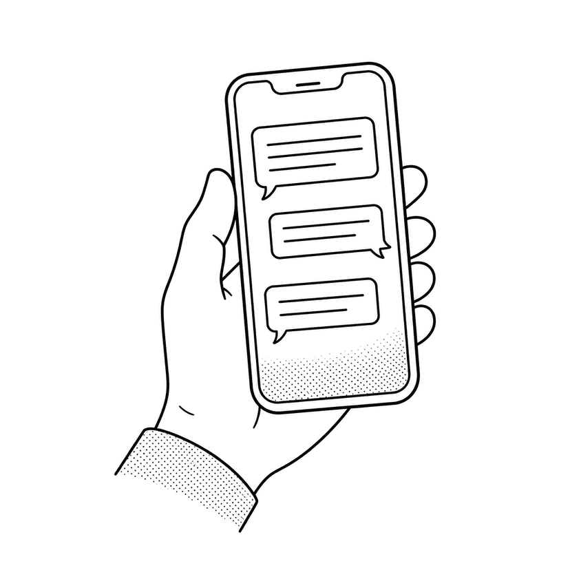 A phone showing live translated sermon captions